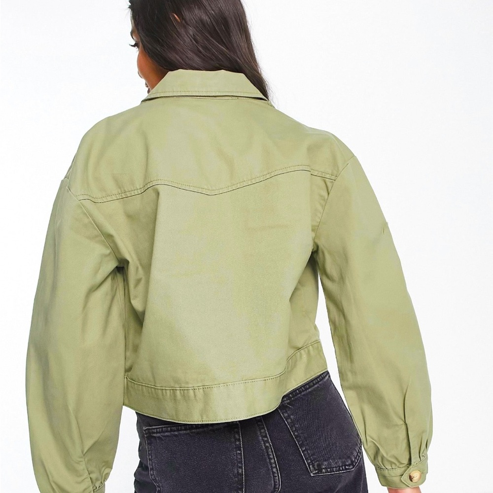 Olive Cropped Shacket - image 2